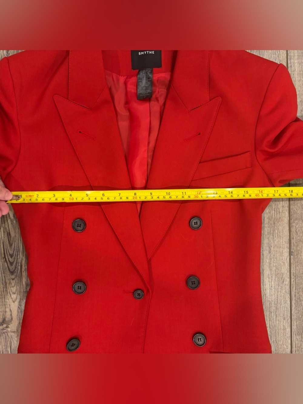 Smythe Not A DB Blazer Brick Red Wool Blend Size 2 Tailored Jacket - Picture 8 of 11
